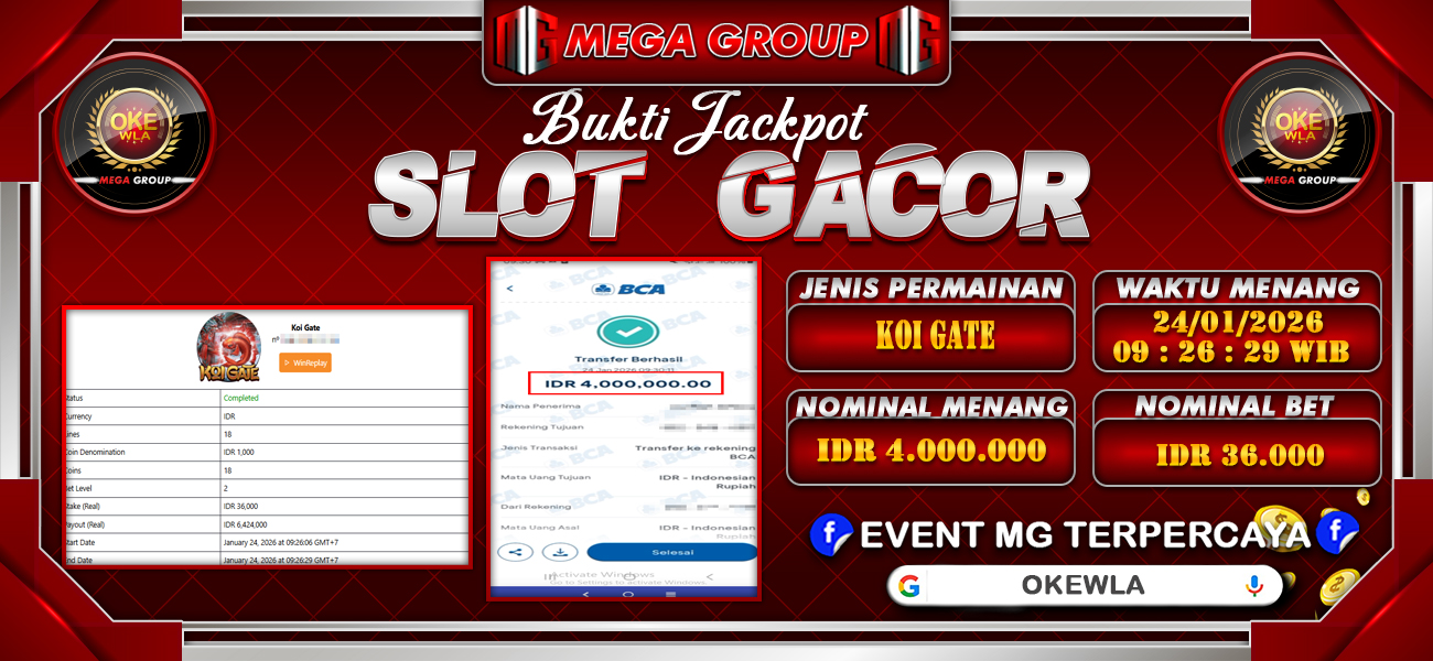 Bukti JP situs Okewla hari Sabtu, 24 Januari 2026