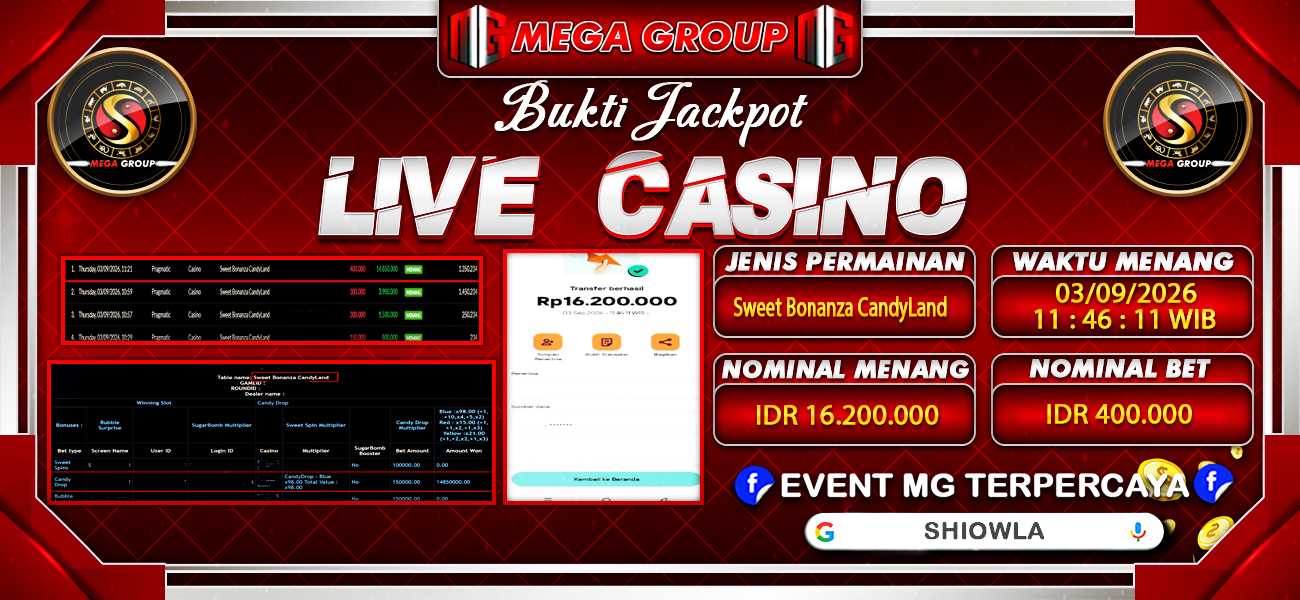 Bukti JP situs Shiowla hari Kamis, 03 September 2026