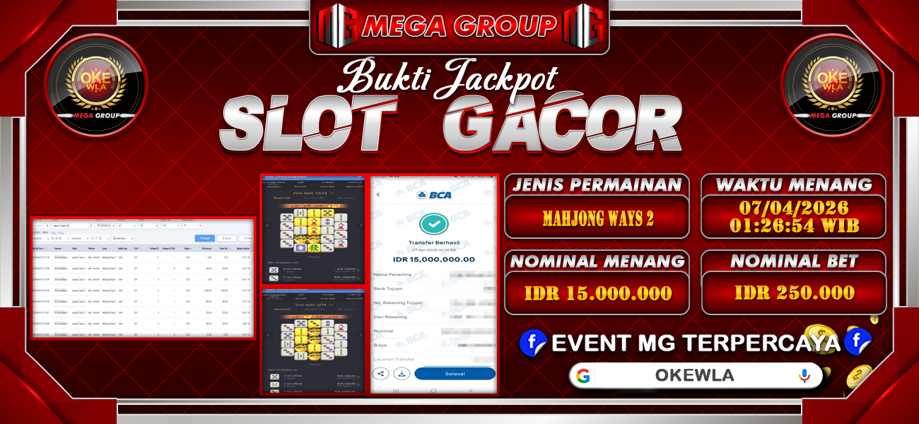 Bukti JP situs Okewla hari Selasa, 07 April 2026