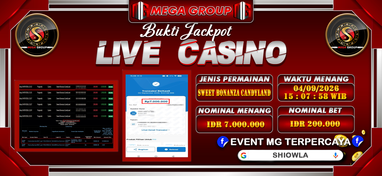 Bukti JP situs Shiowla hari Jumat, 04 September 2026
