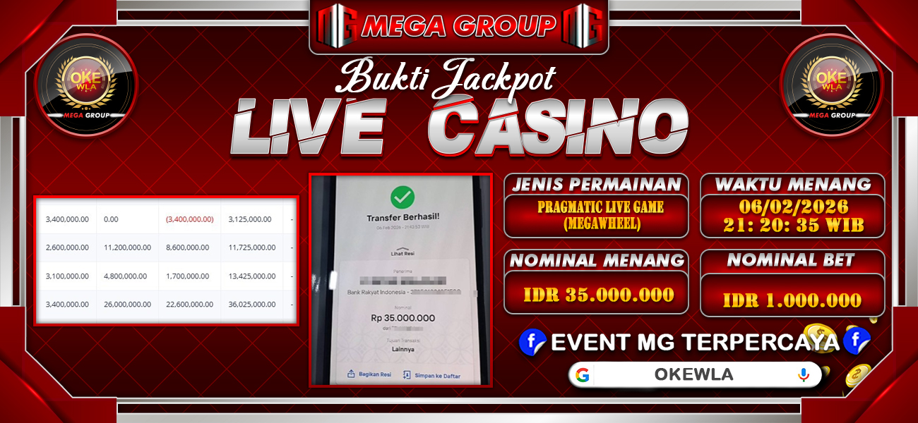 Bukti JP situs Okewla hari Sabtu, 07 Februari 2026