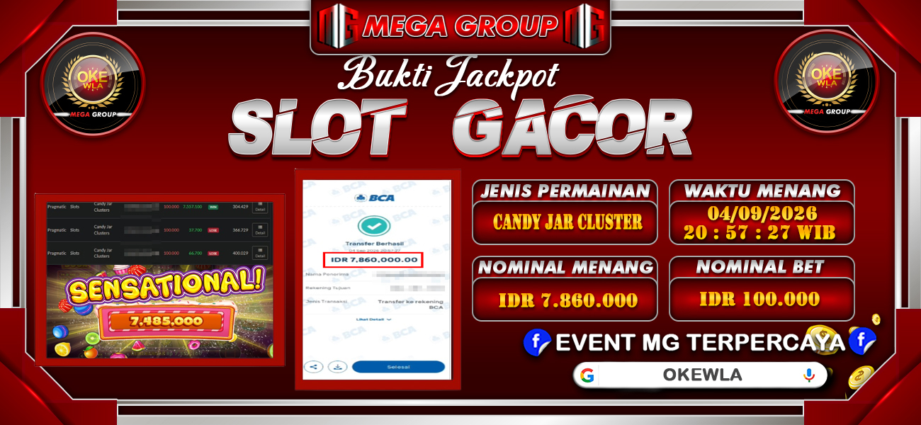 Bukti JP situs Okewla hari Jumat, 04 September 2026