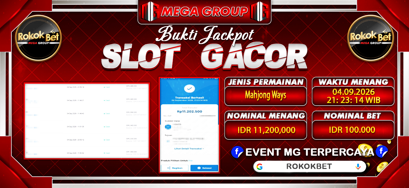 Bukti JP situs Rokokbet hari Jumat, 04 September 2026